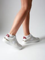 Sneakers Uit Leder Tommy hilfiger Wit women 8632YBS-vue-porte